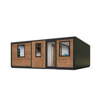 Maison préfabriquée en conteneur extensible Petite maison Maison mobile modulaire avec panneau solaire Maison pliable portable de 20 pieds