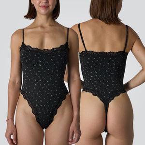 ชุดบอดี้สูทผู้หญิง Sk1204 เนื้อผ้าลูกไม้ สวมใส่สบาย แบบชิ้นเดียว เซ็กซี่ ไร้แขน ช่วยเก็บหน้าท้อง - Product Image 2