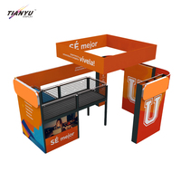 Stand de salon professionnel à deux niveaux TIANYU, structure modulaire en aluminium haute performance, conception sur mesure pour les foires