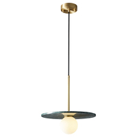 Lampe à suspension moderne en marbre Lampe à suspension minimaliste en marbre G9 pour bar Restaurant Café Boutique Maison Cuisine Salon