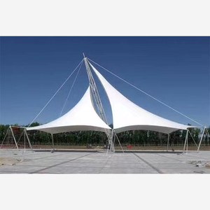 Structure architecturale en membrane tendue pour auvent de voile en matériau PVDF - Product Image 1