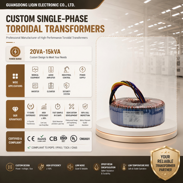 China Factory Direct High Efficiency 100W 200W Input 380V Output 24V Toroidal Coil 50Hz for for Voltage Converter