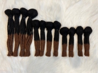 Vendita calda 100% capelli umani Afro stile Dreadlock estensioni in #1B/30 colori fatti a mano serrature morbide permanenti per uomini/donne