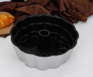 Moule à gâteau Bundt rainuré en aluminium moulé sous pression, robuste, avec revêtement antiadhésif doré, forme fleur, pour four, vente en gros usine - Product Image 5