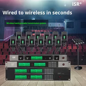 Transmisor Inalámbrico ISR TXR202, Sistema de Micrófono Inalámbrico de Largo Alcance, de Uno a Dos, Cuatro Ocho Canales, Cableado a Inalámbrico, para KTV/Actuaciones - Product Image 6