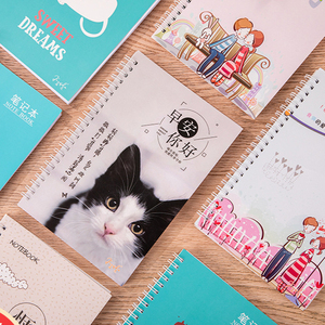 A5 semplice carta Kraft retrò bobina <span class=keywords><strong>libro</strong></span> studente linea orizzontale superficie morbida copia blocco note cartone animato carino taccuino personalizzazione - Product Image 2