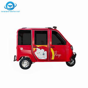 รถสามล้อไฟฟ้ารถขนส่งแบบมีฝาปิดสีเขียวคาราวานไฟฟ้าแบตเตอรี่ไฟฟ้า - Product Image 5