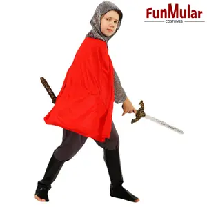 Funmular Crusader kostüm çocuklar için şövalye kostüm Boys için ortaçağ şövalye kostüm cadılar bayramı için