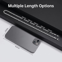 Collier en argent sterling 925, chaîne torsadée en forme de serpent, unisexe, hip-hop, bijoux de mariage et de fiançailles