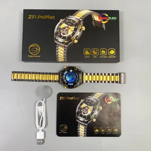 2024 Odm Oem Round Smart Watch Z91 Pro Max Custom Private Label Logo AMOLED Fitness Tracker High Quality Smartwatch Z91promax