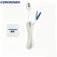 CéréSenso – Capteur microphone piézoélectrique jetable pour le ronflement avec connecteur de sécurité DIN 1,5 mm pour systèmes de diagnostic et de surveillance du sommeil (PSG)