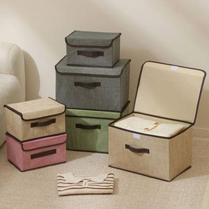 Household Closet Clothing Storage <b>Box</b> <b>Clothes</b> Organizer <b>Box</b> with Lid - Product Image 1