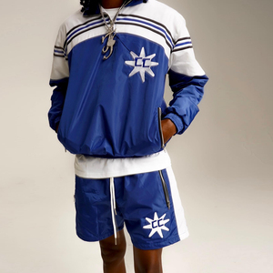Commercio all'ingrosso estate Baggy antivento giacche e Shorts 2 pezzi set giacca a vento in Nylon tuta da uomo - Product Image 2
