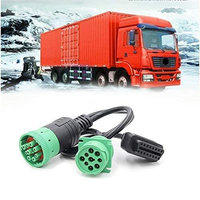 Adaptateur de câble OBD2 populaire Leimo 9 broches vers OBD2 pour camion Y-j1939, adaptateur OBD2, Y-shunt pour camion GPS 16 broches mâle vers femelle
