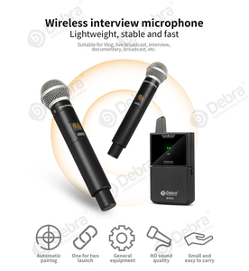 Système de microphone sans fil UHF Debra Audio DV02H, matériau durable en métal et en plastique - Product Image 5