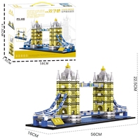 Bloques de Construcción BLOCKMOC del Puente de la Torre de Londres, 1550 Piezas, Arquitectura Famosa del Reino Unido, Escala 1:72, Plástico ABS, Educativo, Ladrillos 3D para Armar