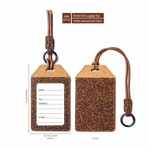 Custom Wholesale Cork Passport Holder and Luggage Tag Set Bulk Eco Friendly Travel Accessories - Product Image 5