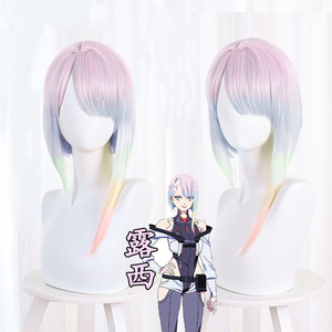 Perruque de <span class=keywords><strong>cosplay</strong></span> <span class=keywords><strong>Lucy</strong></span> couleur ombrée de Cyberpunk pour femmes - Product Image 1
