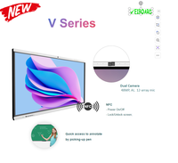 Tableaux interactifs pour salle de conférence, tableau intelligent pour OEM ODM, 4K UHD, diffusion vidéo sans fil, écran partagé, tactile IR 20 points