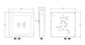 เครื่องอ่าน RFID <span class=keywords><strong>UHF</strong></span> รุ่น B701 ราคาโรงงาน ระยะอ่าน 6 เมตร 860~960 MHz กำลังขยาย 8dBi วัสดุ ABS สำหรับการจัดการการเข้าออกประตู - Product Image 6
