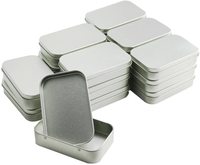 Petit étui à cigarettes personnalisé Cadeau Bonbons Menthe Outils de maquillage Récipient rectangulaire de stockage Boîte en métal