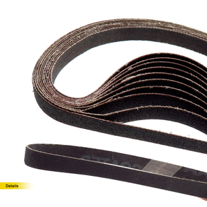 10*330mm <span class=keywords><strong>Banda</strong></span> Abrasiva Negra para Lijadora, Tela de <span class=keywords><strong>Esmeril</strong></span> para Pulido y Desbarbado de Acero Inoxidable, Metal y Madera - Product Image 6