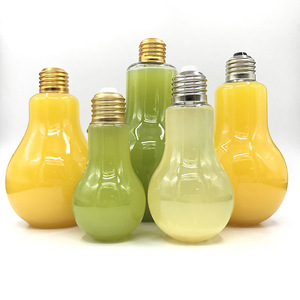 Bouteille de boisson en plastique PET de qualité alimentaire en forme d'ampoule 360ml 400ml 500ml avec bouchon à vis pour soda et champagne - Product Image 3