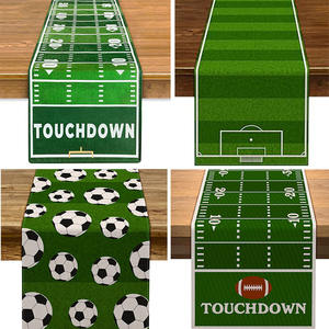 Chemin de table de football américain imprimé, football américain pour garçon, fête d'anniversaire sur le thème du sport, style ferme, en provenance de Chine - Product Image 1