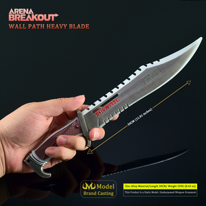 Arena Breakout All-Metal Dagger 30CM Hoja pesada Camino de pared Simulación sin cortar Artesanía Grabada Armadura Niños Regalo Prop Seguro - Product Image 4
