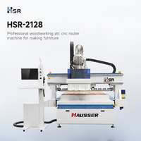 Router CNC 3D HSR 2128 con Sistema Servo, Motor y Engranaje de 9kW, Gran Tamaño de Trabajo para Fresado de Madera