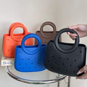 Bolsa de compras reutilizable, portátil, ecológica, perforada, impermeable, cesta hueca de EVA para vacaciones de verano, fiesta en la <span class=keywords><strong>playa</strong></span> - Product Image 4