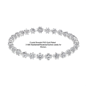 SmileJoyas Crystal Bracelet PVD Gold Plated 316L Stainless Steel Sustainable Resistant Trendy Everyday Wear Model BBBA-04013 for - Product Image 2