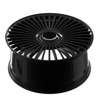 JXRD Jantes de luxe en alliage forgé à rayons multiples noir brillant 18-22 pouces 5x114.3 5x112 5x110 5x120 pour voitures Mercedes Range Rover