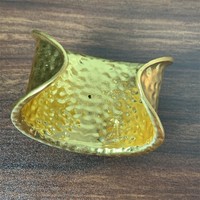Brazalete de Aleación de Metal Dorado de Moda con Piedras Coloridas, Geométrico e Irregular, Joyería para Mujer