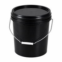 Seau en plastique PP blanc de qualité alimentaire, robuste, recyclable, avec couvercle et poignée, pour peinture à l'huile, 5 gallons (10/18/20 L), vente en gros