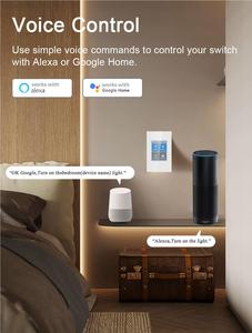 Homekit 4ギャングスマートライトスイッチLCDタッチパネル付きランボンUS WiFiウォールスイッチ音声制御GOOGLE Alexa Siriモバイルコントロール - Product Image 3