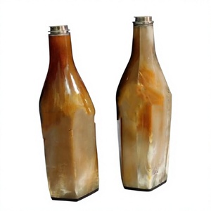 B.S INTERNATIONAL Viking Drinking <b>Bottle</b> Made Natural Horn Eco-Friendly Boiling Water Safe Dishwasher Safe <b>Cork</b> Cap Car Use - Product Image 5