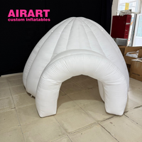 Tente gonflable mignonne d'igloo blanc gonflable pour des secteurs d'activité d'enfant pour l'usage d'intérieur et extérieur