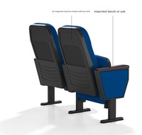 Vente en gros d'usine de chaise de cinéma et de théâtre Chaises d'église pliantes pour auditorium Chaises de théâtre VIP