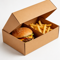 Boîte à frites jetable en papier APP ECO, emballage alimentaire personnalisé, boîte à ailes de poulet, boîte à burger, conteneur pour la restauration rapide à emporter