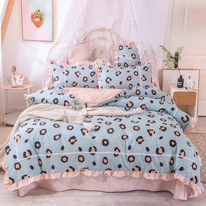 Channel lace bedding set duvet cover 100% cotton bedding - Product Image 3