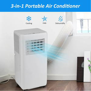 Climatiseur portable 7000 BTU à installation facile avec télécommande, écran LED et déshumidificateur puissant - Product Image 3