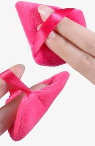 Esponja Cosmética Triangular de Terciopelo de Algodón con Logotipo Personalizado, para Polvo Suelto, Base de Maquillaje, Herramienta Suave para Maquillaje Facial - Product Image 5