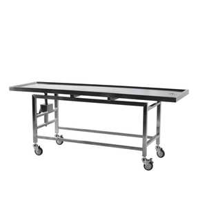 गोल फिन मोर्चरी कार्ट शव परिवहन मोर्चरी ट्रॉली मृत शरीर स्टेनलेस स्टील लाश ट्रॉली - Product Image 6