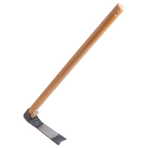 Houe de jardinage Airi Shield pour la plantation de jeunes pousses de bambou, tête en acier au manganèse, manche en bois, outil de désherbage - Product Image 2