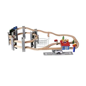 Hangzhou OEM Wooden Train Set With Accessories Cars Kids
