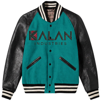 Veste universitaire d'hiver brodée à la mode avec manches en cuir et laine style Letterman personnalisée vintage