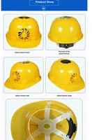 Chapeau de soleil en ABS anti-écrasement pour chantier d'été Casque de sécurité respirant avec ventilateur Casque de protection