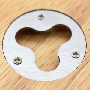Custom Logo Blank Round Fridge Magnet Bottle Mini Wooden Beer Opener for Promotional <b>Gift</b> - Product Image 4