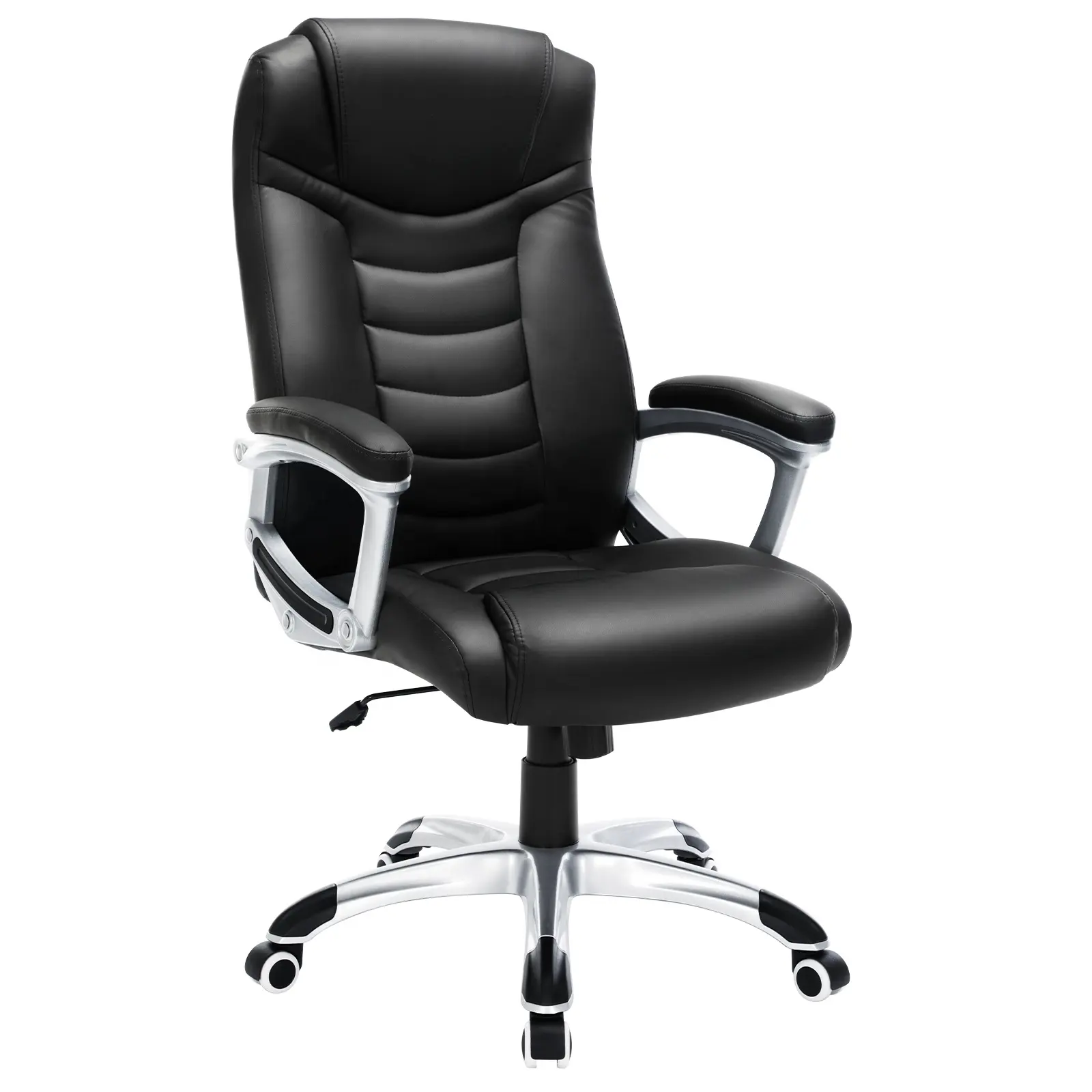 Vente en gros SONGMICS Intérieur Chaise de bureau ergonomique pivotante moderne en PU à dossier haut Chaise de bureau en cuir de luxe pour direction Produit OEM